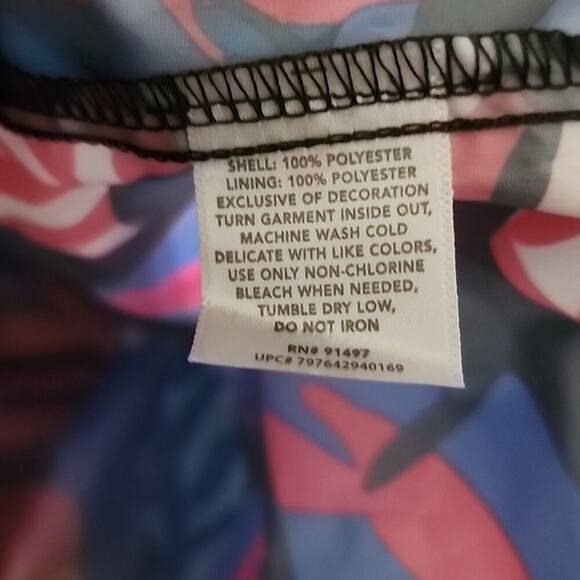 Lauren James multicolored water resistant jacket Kangaroo pouch pocket zipper - Picture 6 of 13